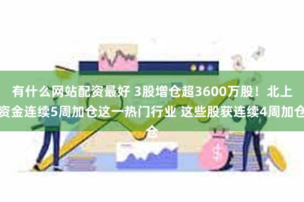 有什么网站配资最好 3股增仓超3600万股！北上资金连续5周加仓这一热门行业 这些股获连续4周加仓
