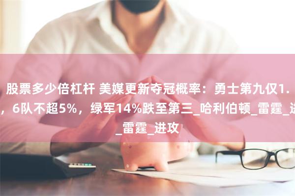 股票多少倍杠杆 美媒更新夺冠概率：勇士第九仅1.2%，6队不超5%，绿军14%跌至第三_哈利伯顿_雷霆_进攻