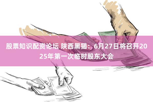 股票知识配资论坛 陕西黑猫：6月27日将召开2025年第一次临时股东大会