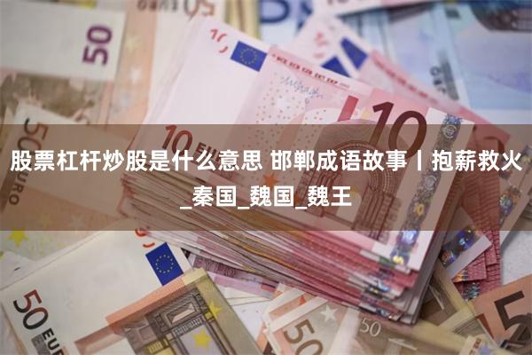 股票杠杆炒股是什么意思 邯郸成语故事丨抱薪救火_秦国_魏国_魏王