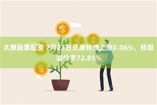 太原股票配资 7月23日灵康转债上涨0.06%，转股溢价率72.85%